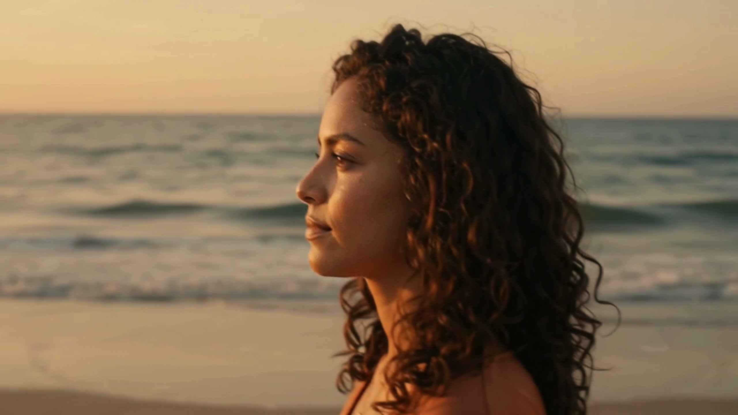 Marea Cobre profile in golden sea light